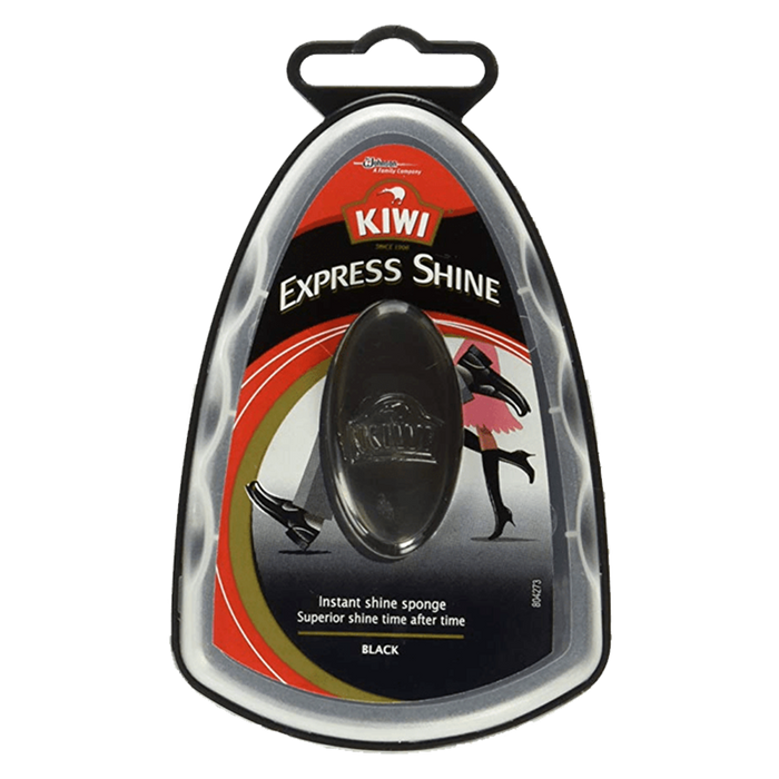 Kiwi Express Shine Shoe Polish Instant Shine Sponge 7ml ສີດໍາ