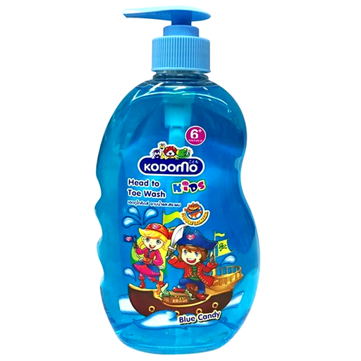 Kodomo Kids Head To Toe Wash Blue Candy Scent Size 400ml