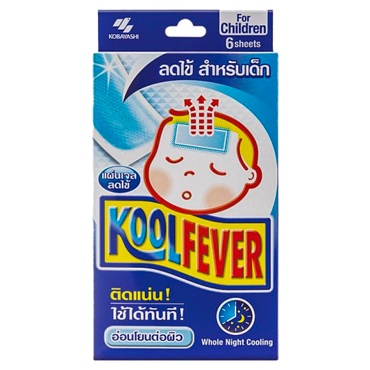 Koolfever Cooling Gel Sheet for Children boxes of 6 sheets