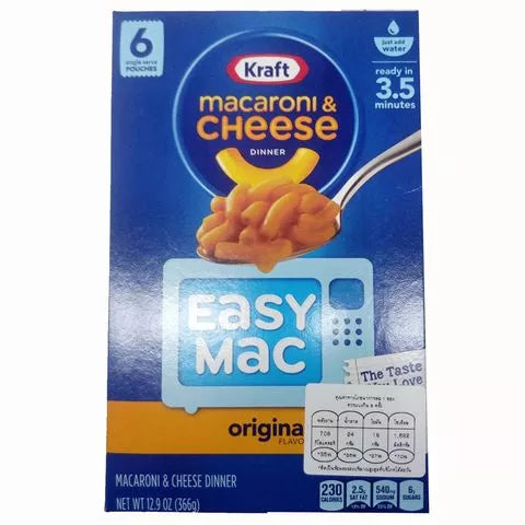 Kraft Macaroni &amp; Cheese ລົດຊາດຕົ້ນສະບັບ 366g