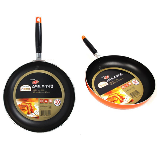 LOTTE e-Life Smart Fry Pan 30cm Orange Made in Korea Per Piece