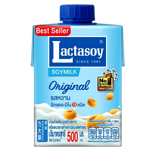 Lactasoy Soy milk Original Sweet Classic ຂະໜາດ 500ml