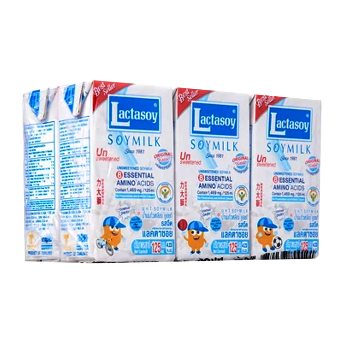 Lactasoy UHT Soymilk Unsweetened No Sugar 125ml Pack of 6boxes