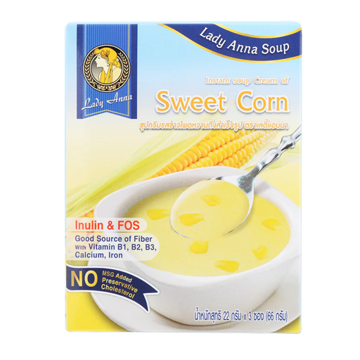 Lady Anna Soup Instant Soup Cream Of Sweet Corn 22g Of 3 Sachets 66g