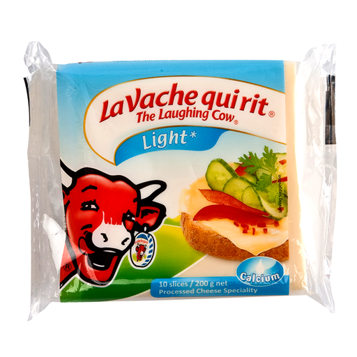 Lavache quirit The Laughing Cow Cheese Slices Light 10slices ຂະໜາດ 200g