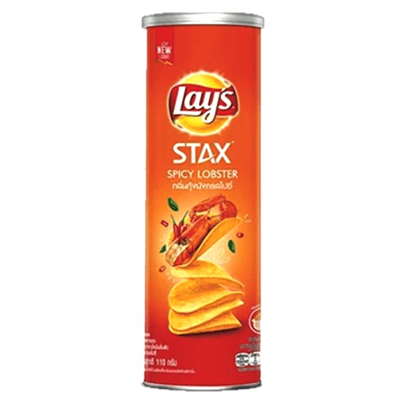 Lay's Stax Potato Chips  Spicy Lobster 100g