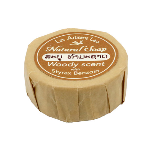 Les Artisans Lao Natural Soap Woody scent with Styrax Benzoin 100g