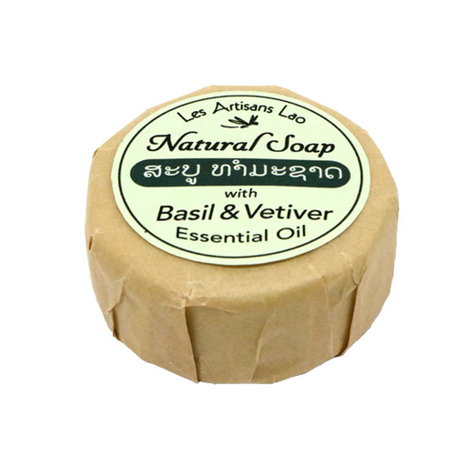 Les Artisans Lao Natural Soap with Basil & Vetiver Essential Oil 100g