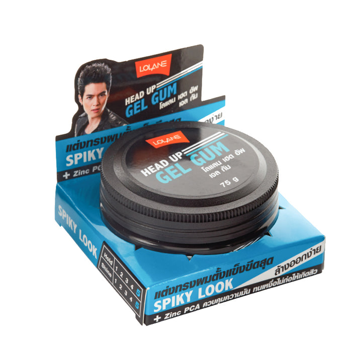 Lolane Head Up Gel Style Hair Strong Hold Hair Shiny Man Smart Handsome 75g