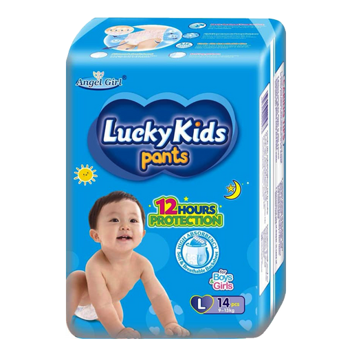 Lucky Kids Pants 12 Hours Protection SIze L Pack of 14pcs