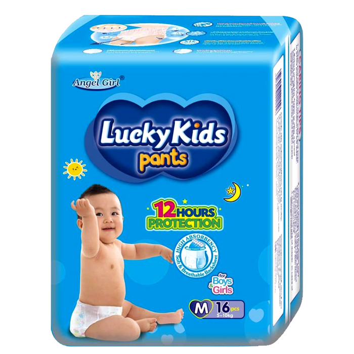 Lucky Kids Pants 12 Hours Protection SIze M Pack of 16pcs