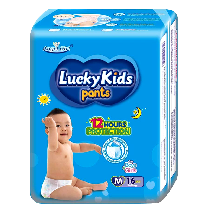 Lucky Kids Pants 12 Hours Protection SIze M Pack of 16pcs