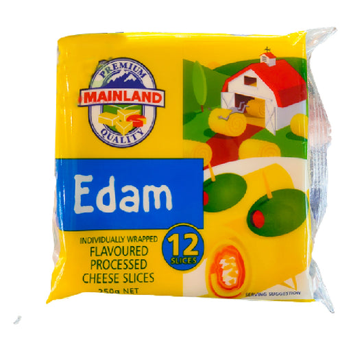 ເນີຍແຂງ MAINLAND Edam Flavored Processed 12 Slices ຂະໜາດ 250g