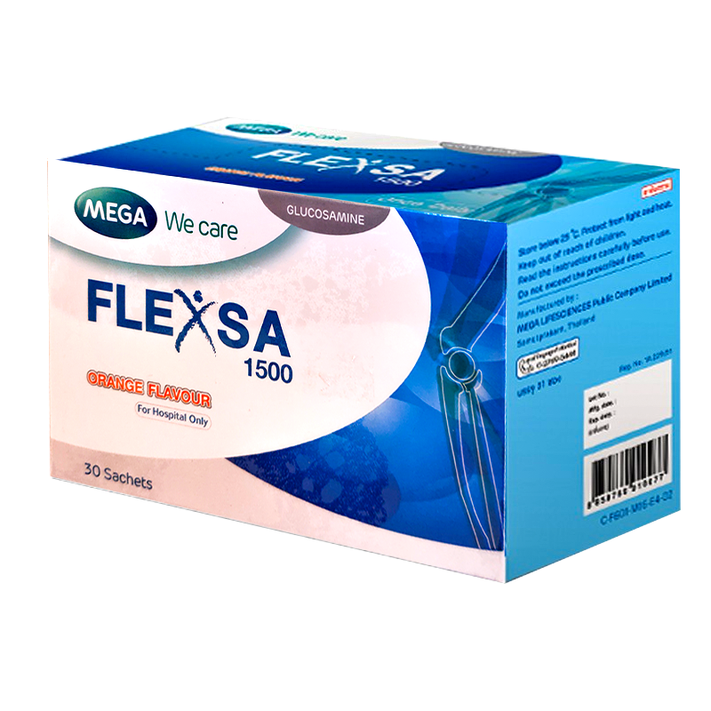 MEGA We care Flexsa 1500 Orange Flavor box 30 ຊອງ