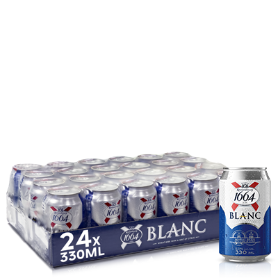 Kronenbourg 1664 Blanc 330ml Can per box of 24 Can