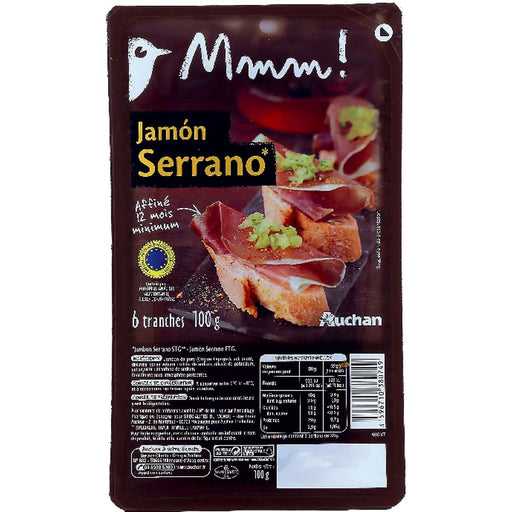 MMM Jamon Serrano Auchan 100g