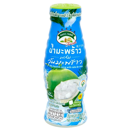Magic Farm Fresh 40% Coconut Juice with Nata de Coco Size 220ml