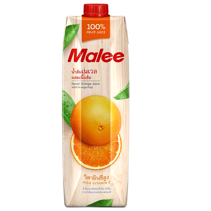 Malee Navel Orange Juice with Orange Pulp Size 1L