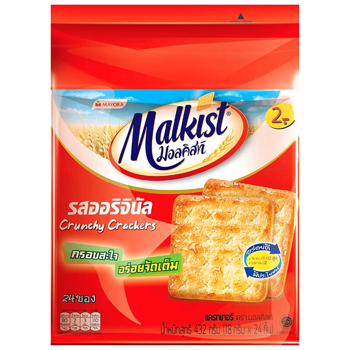 Malkist Crunchy Crackrs Original Flavour 18g Pack 24pcs