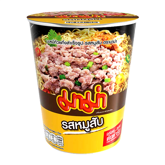 Mama Cup Instant Noodles Minced Pork Flavour Size 60g