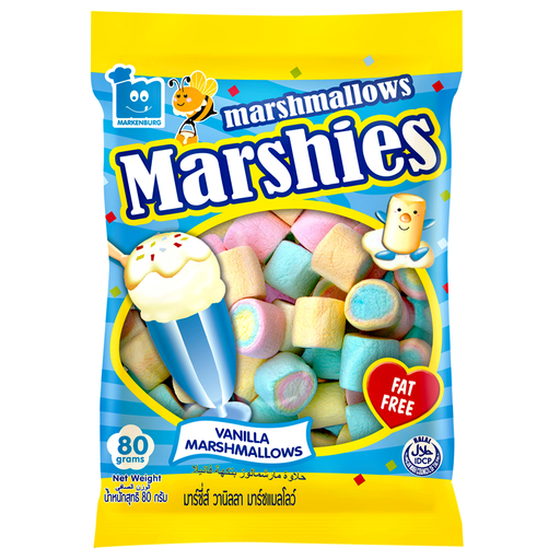 Marshies Marshmallows Vanilla Flavour Size 80g
