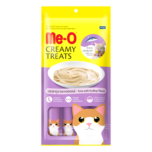 Me-O Creamy Treats Tuna with Scallop Flavour 15g Pack 4 sachets