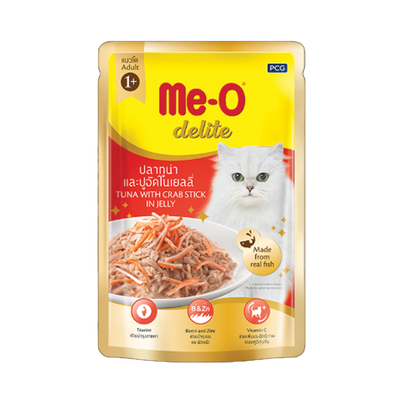 Me-O Delite Tuna With Crab Stick In Jelly 70g
