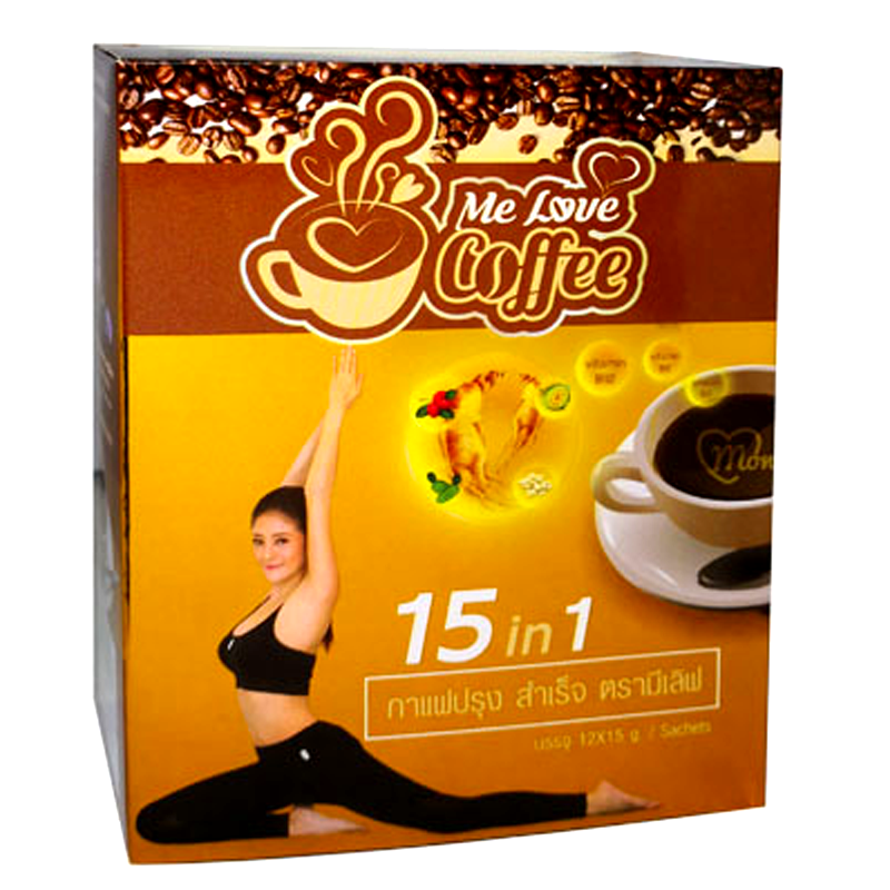 ກາເຟ Me Love Coffee Instant Coffee 15 in 1 Size 15g Boxes Of 12Sticks