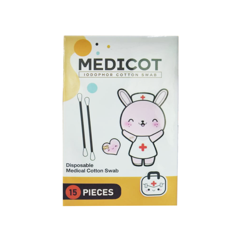 Medicom Disposable Medical Cotton Swab 15 Pieces