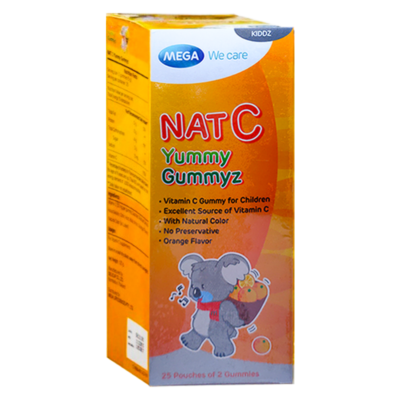 Mega We Care Nat C Yummy Gummyz 25 ຖົງ ແຖມ 2 ກະປຸກ