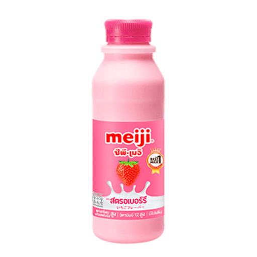 Meiji Pasteurized Strawberry Flavoured Milk 450ml