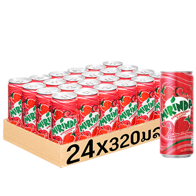 Mirinda Strawbeery 320ml can per pack of 24 cans