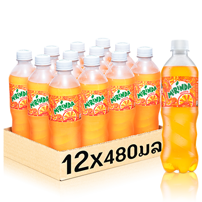Mirinda Orange 480ml bottle per pack of 12 bottles