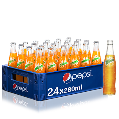 Mirinda Orange 280ml bottle per crate of 24 bottles