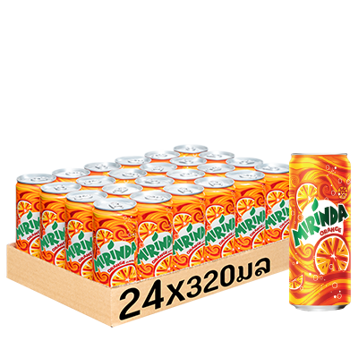 Mirinda Orange 320ml can per pack of 24 cans
