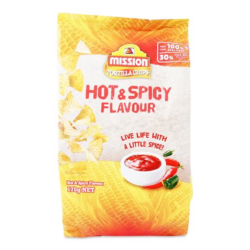 MISSION	Tortilla Chips Hot & Spicy Flavour 170g