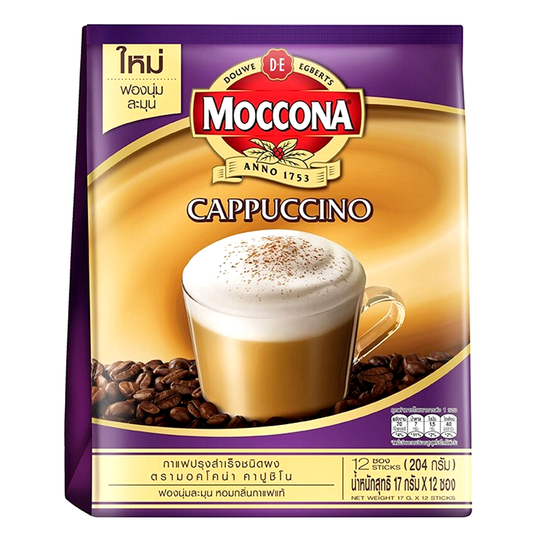 Moccona Cappuccino 3in1 Instant Coffee Size 17g Pack of 12Sticks