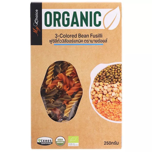 My Choice Organic 3-Colored Bean Fusilli 250g