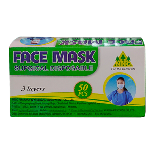 NNC Face Mask Supgical Disposable 3 Layers Boxes 50 pcs