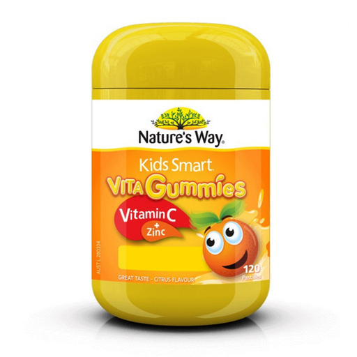 Nature Way Kids Smart Vita Gummies ວິຕາມິນ C + Zinc 120 Pastilles