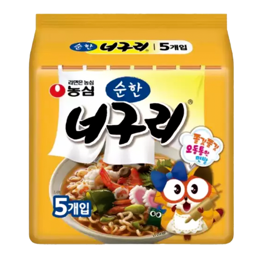 Neoguri Ramyun Mild Seafood Flavour Korean Noodles Size 120g pack of 5pcs