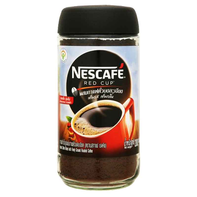Red Coffee Powder Nescafé Red Cup Instant Coffee Mixed with Finely Ground Roasted Coffee ...
