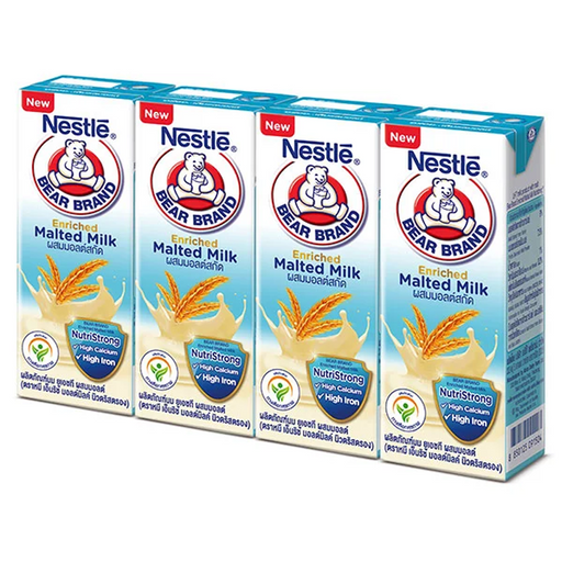 Nestle Bear Brand Enriched Malted Milk 180ml x 4