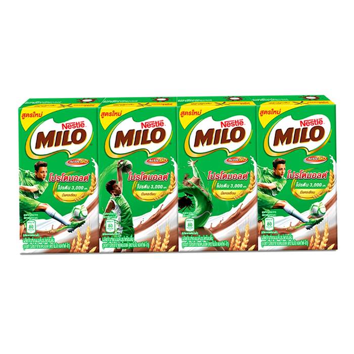 Nestle Milo Activ-Go UHT Milk Chocolate Protomalt 115ml Pack of 4boxes ...