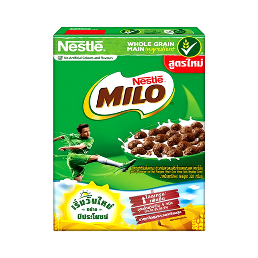 Nestlé Milo Chocolate and Malt Flavored Whole Grain Wheat Balls Breakfast Cereal Size 25g
