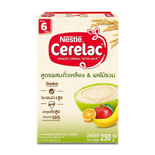 Netlé Cerelac Mixed Soybean and Mixed Fruits Formula Size 250g