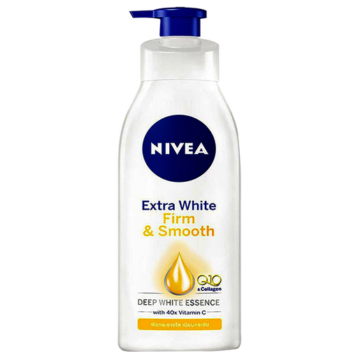 Nivea Body Lotion Extra White Firm and Smooth Q10 &amp; Collagen with 40x Vitamin C ຂະໜາດ 525ml