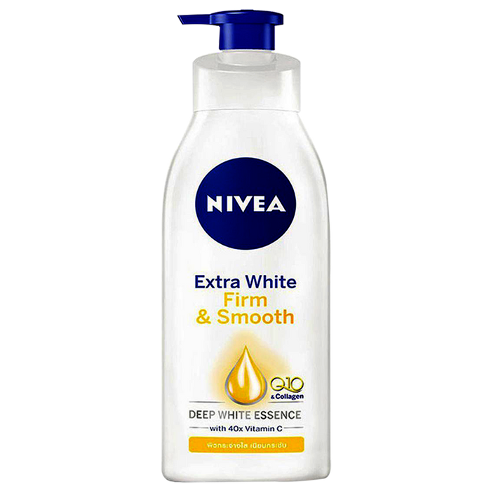 Nivea Body Lotion Extra White Firm and Smooth Q10 & Collagen with 40x Vitamin C Size 525ml