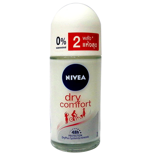 Nivea Dry Comfort Roll-on Deodorant 48h Protection DryPlus System &amp; minerals ຂະໜາດ 50ml