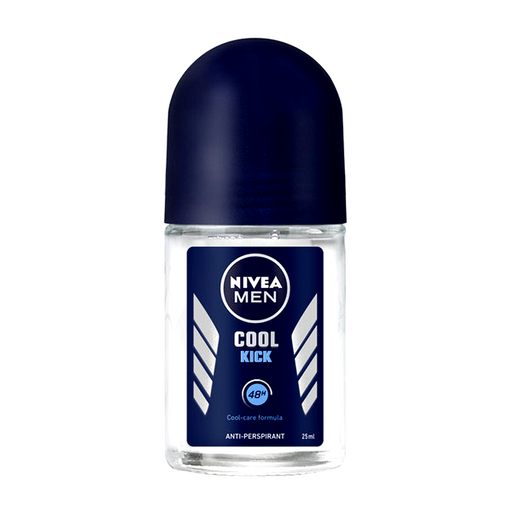 Nivea Men Cool Kick Roll-on Deodorant 48h Anti-Perspirant Cool Care Formula Size 25ml